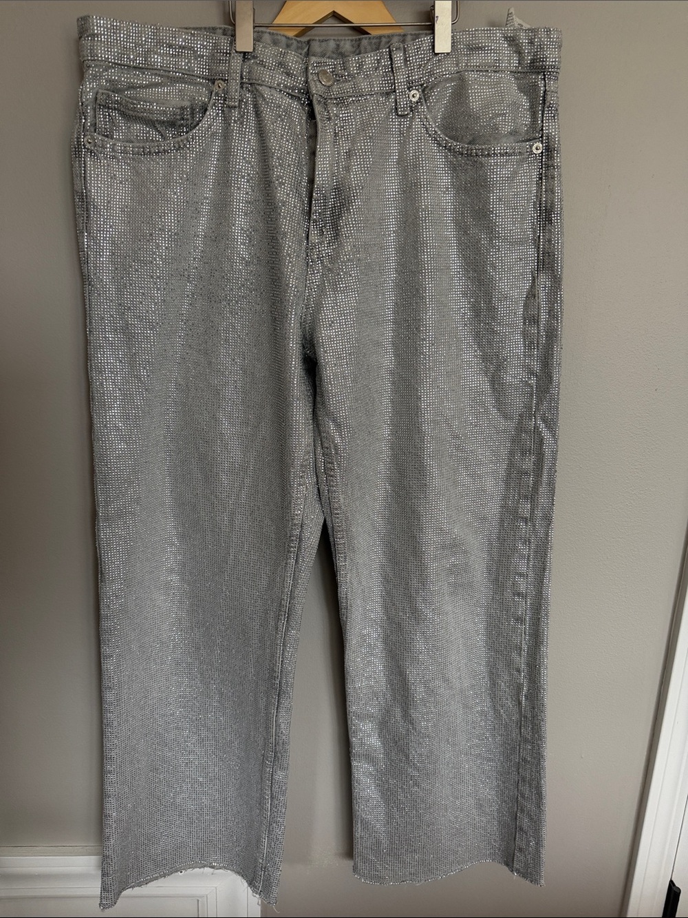 Zara rhinestone jeans 12